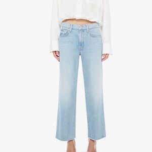 MOTHER The Rambler Zip Ankle Fray Jeans